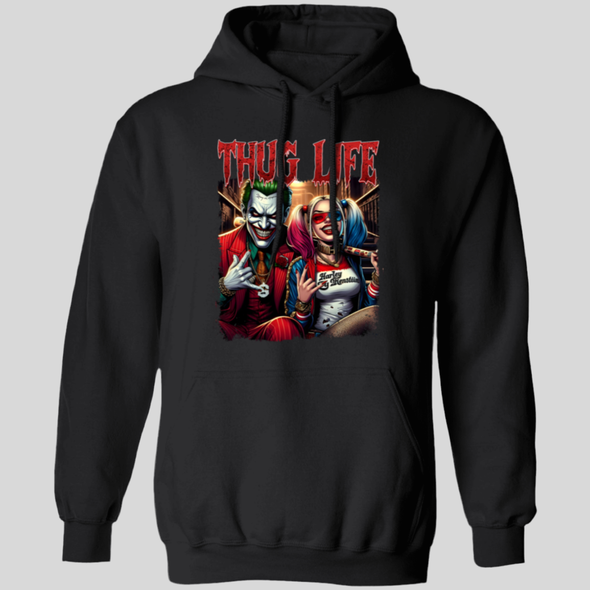 Thug Life Joker and Harley Quinn Sweatshirt